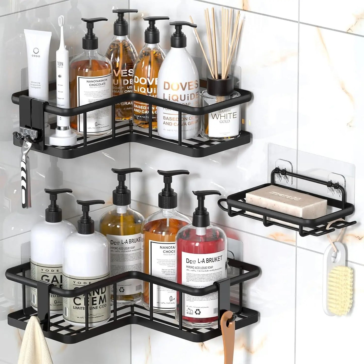 3 Pack Shower Caddy Set