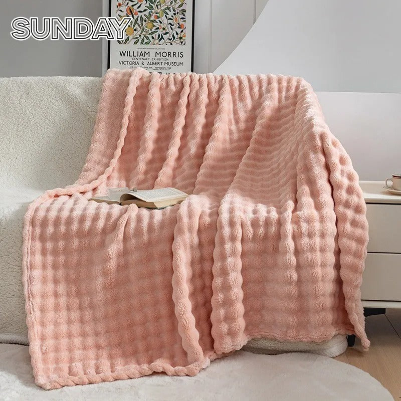 Bubble Plush Throw Blanket