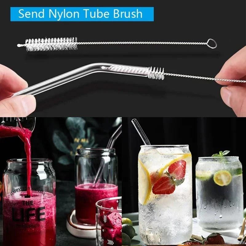 4- PCS Glass Straws