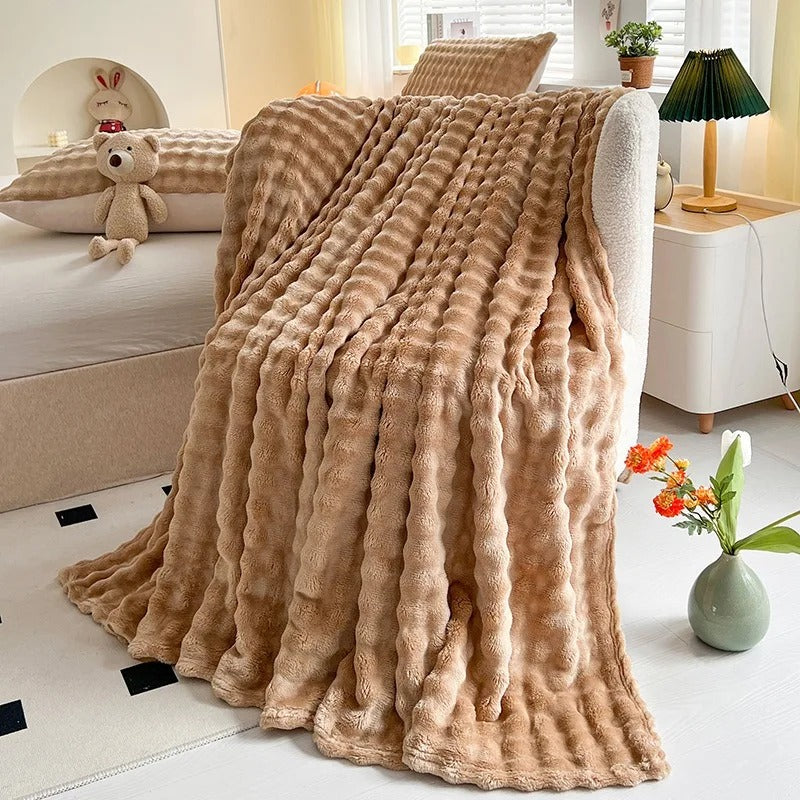 Bubble Plush Throw Blanket